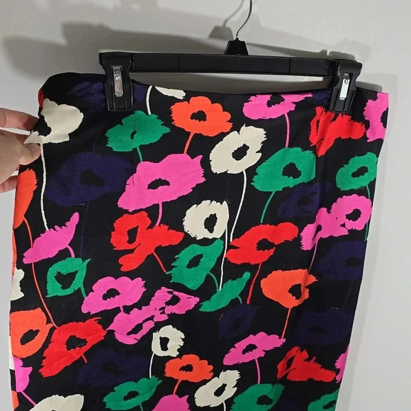 {Milly} Liza Wrap Poppy Print Skirt - Picture 10 of 17